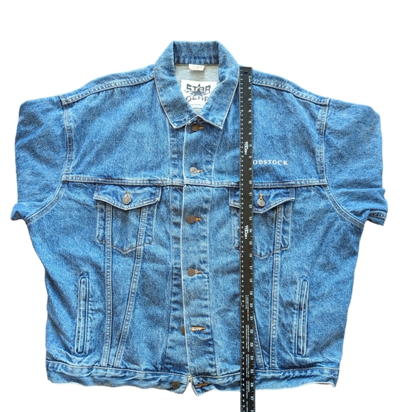 VINTAGE 1994 Woodstock original jean jacket - Picture 2 of 7